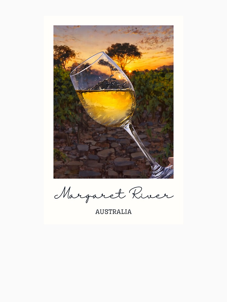 Margaret River White Wine Vineyard - Vintage Souvenir by twentytwo ART souvenir designs