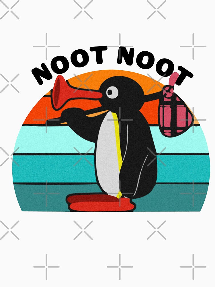 Noot Noot Pingu Meme - Retro Vintage Animal Cute by DVNarts