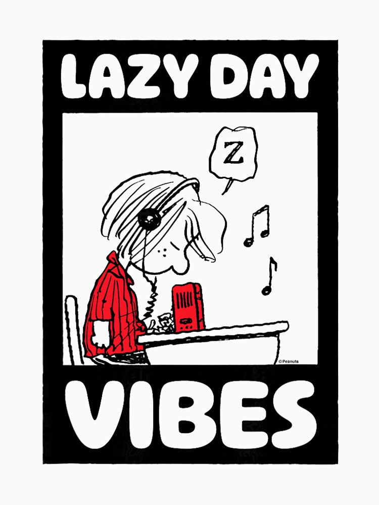 Peanuts Lazy Day Vibes Cartoon Style Artwork by Teresa Kamden