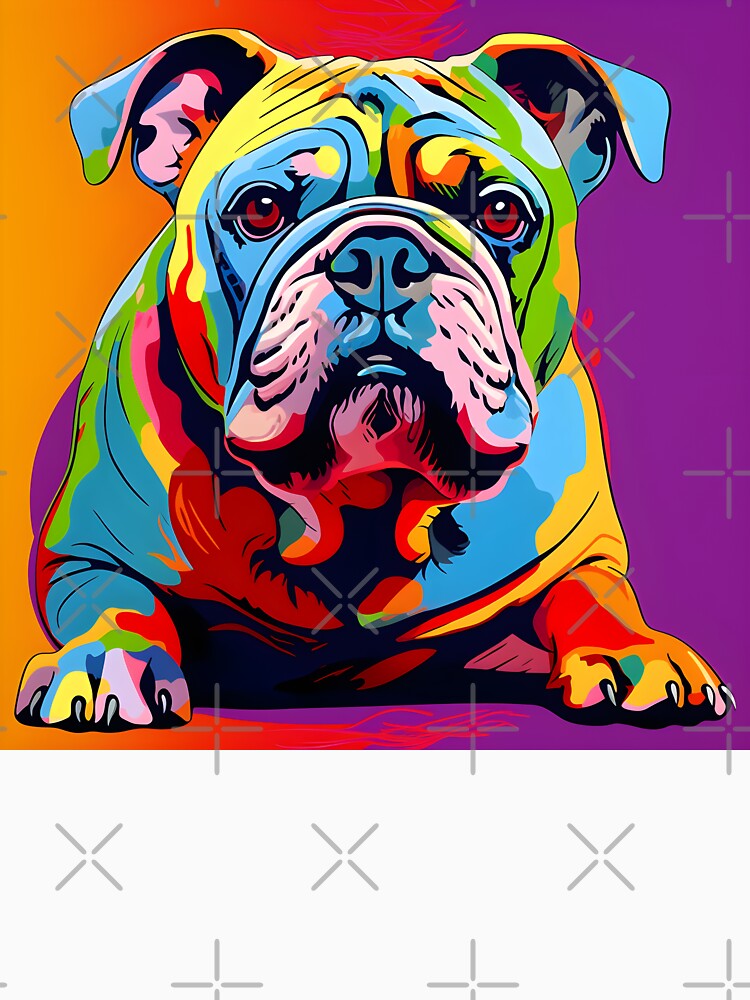 pop art digital print of bulldog by dcrc