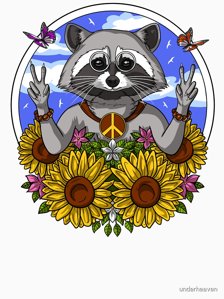 Hippie Raccoon by underheaven