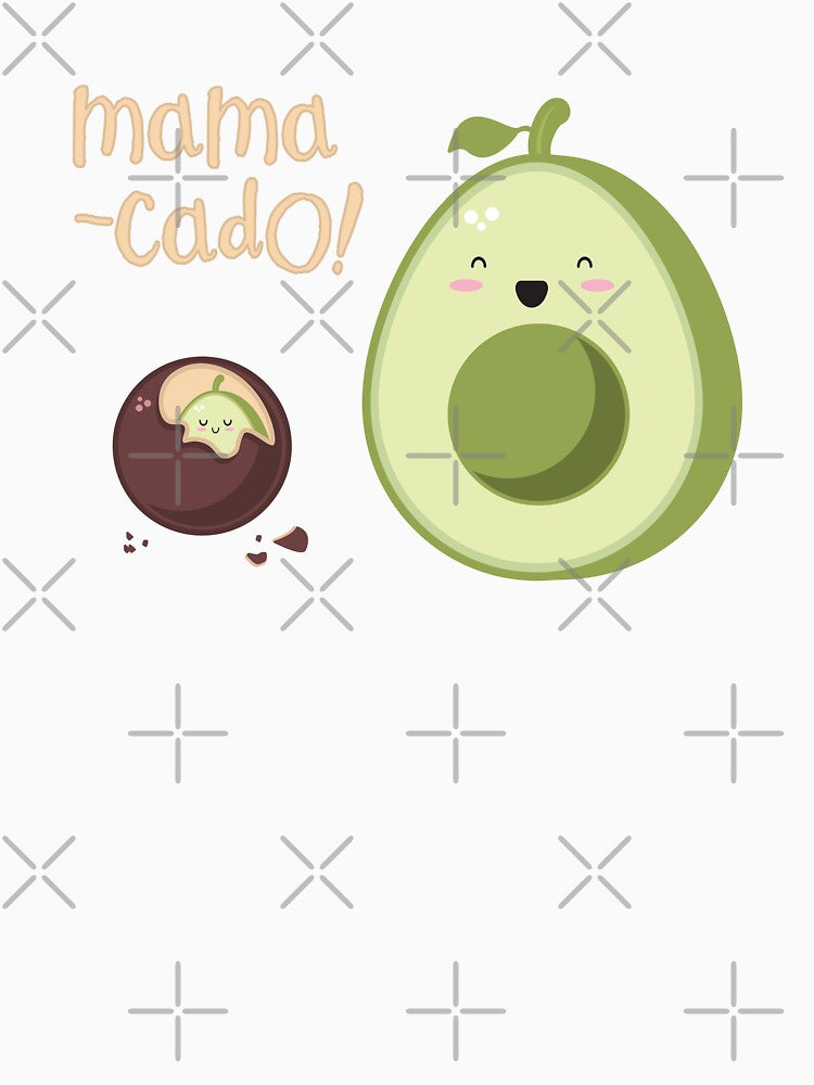 Avocado mamacado kawaii design by high5doodle