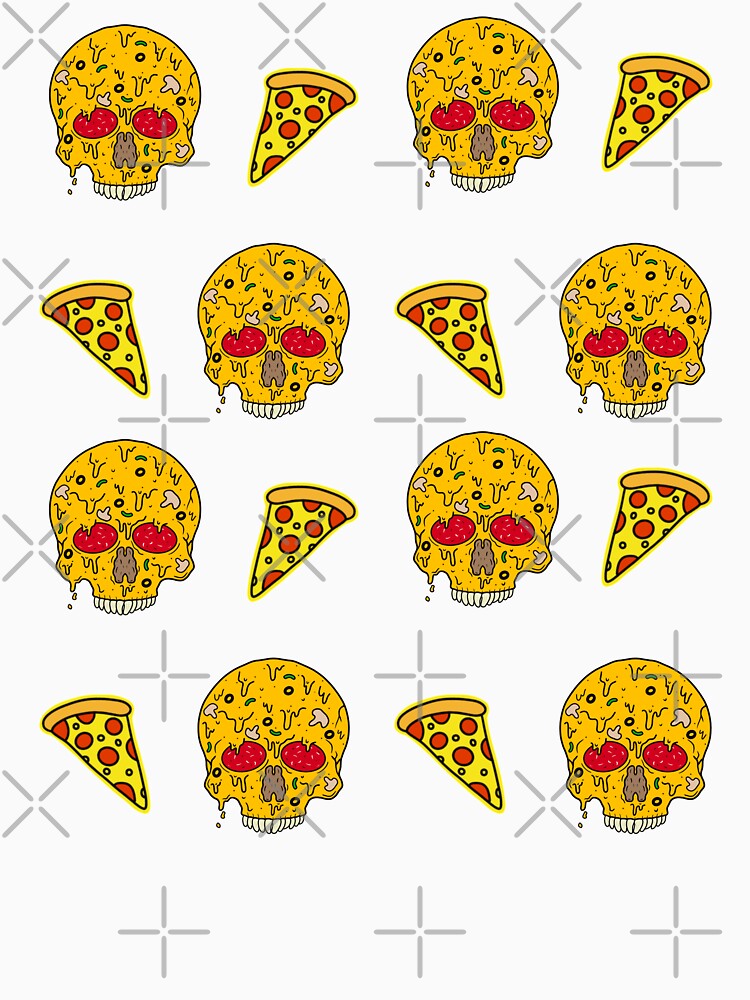 Pizza Skulls N Slices (Red) by Milasneeze