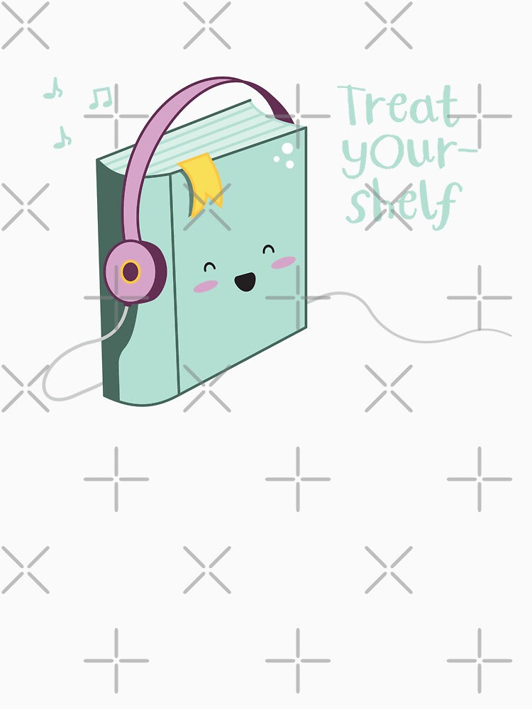 Book treat your shelf kawaii design by high5doodle