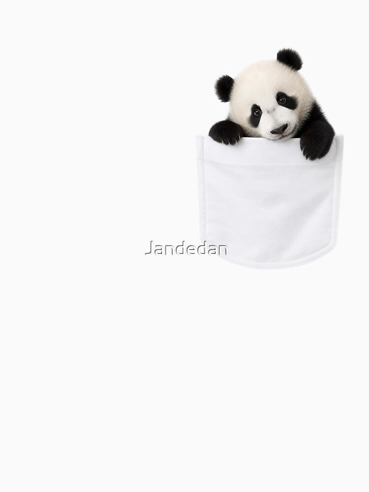 POCKET PANDA — Cute Photoreal Pocket Print by Jandedan