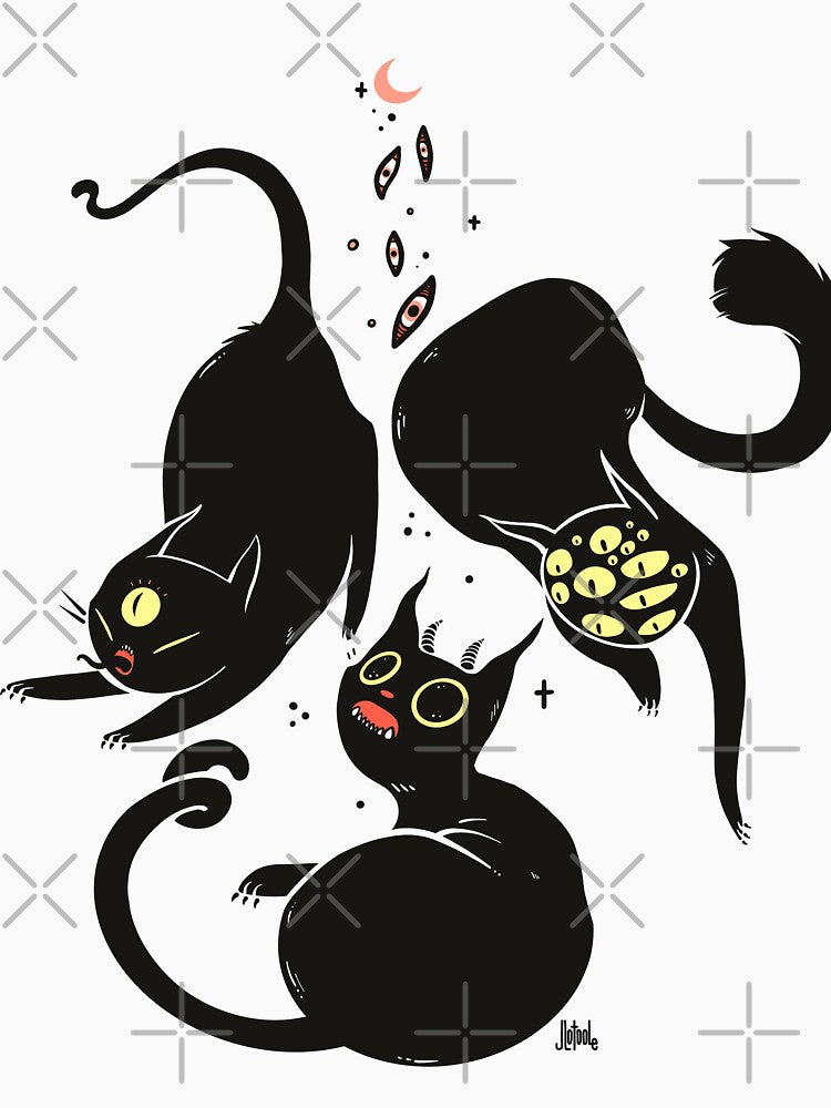 Strange Many Eyed Black Cats by cellsdividing