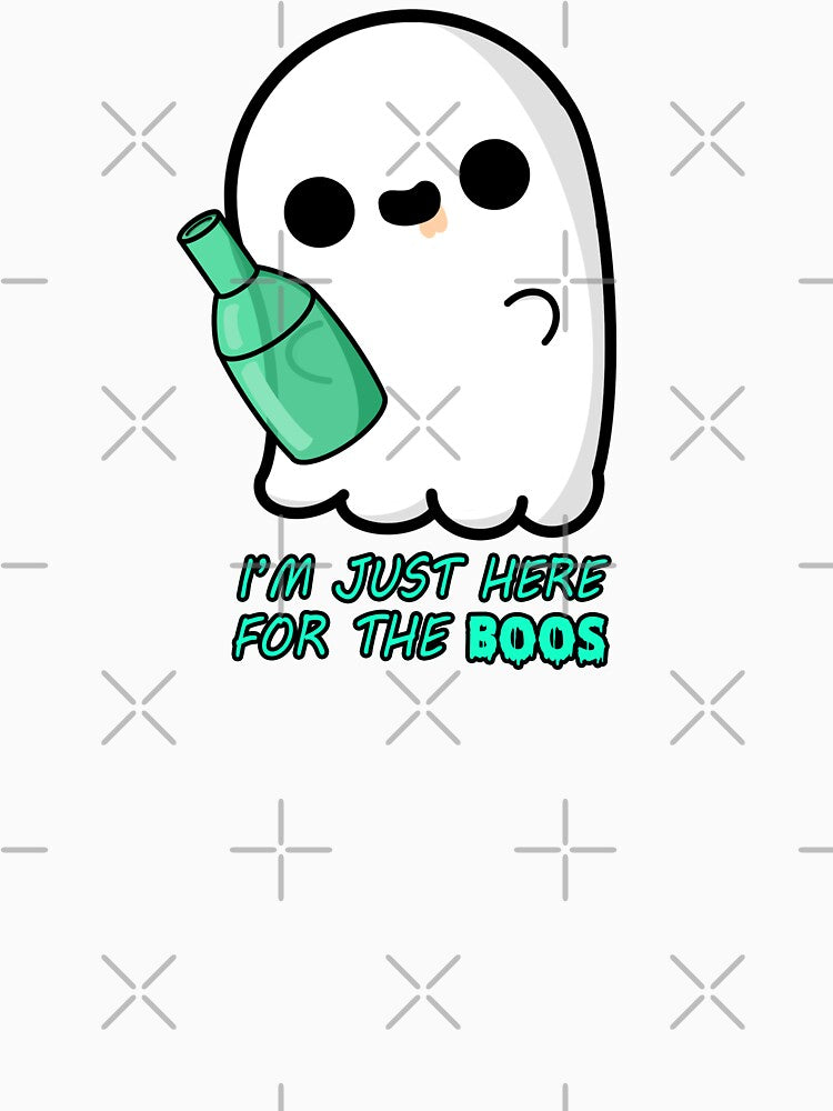 Cute Cartoon Ghost|| I'm Just Here for the Boos || Kawaii Halloween by cookingwithten