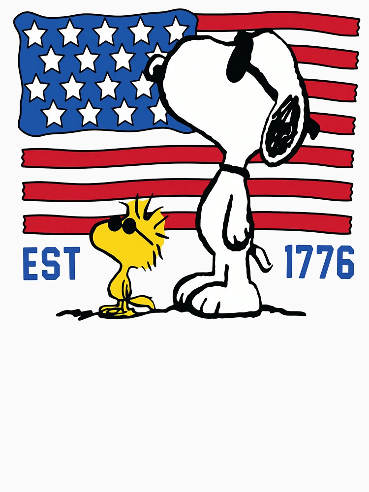 America 250th Anniversary Patriotic Snoopy Funny 4th Of July by RomeroDane