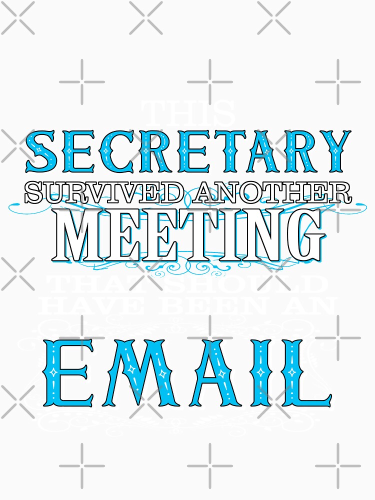 Secretary Survived Meeting Email Office Humor by OmmeDesigns