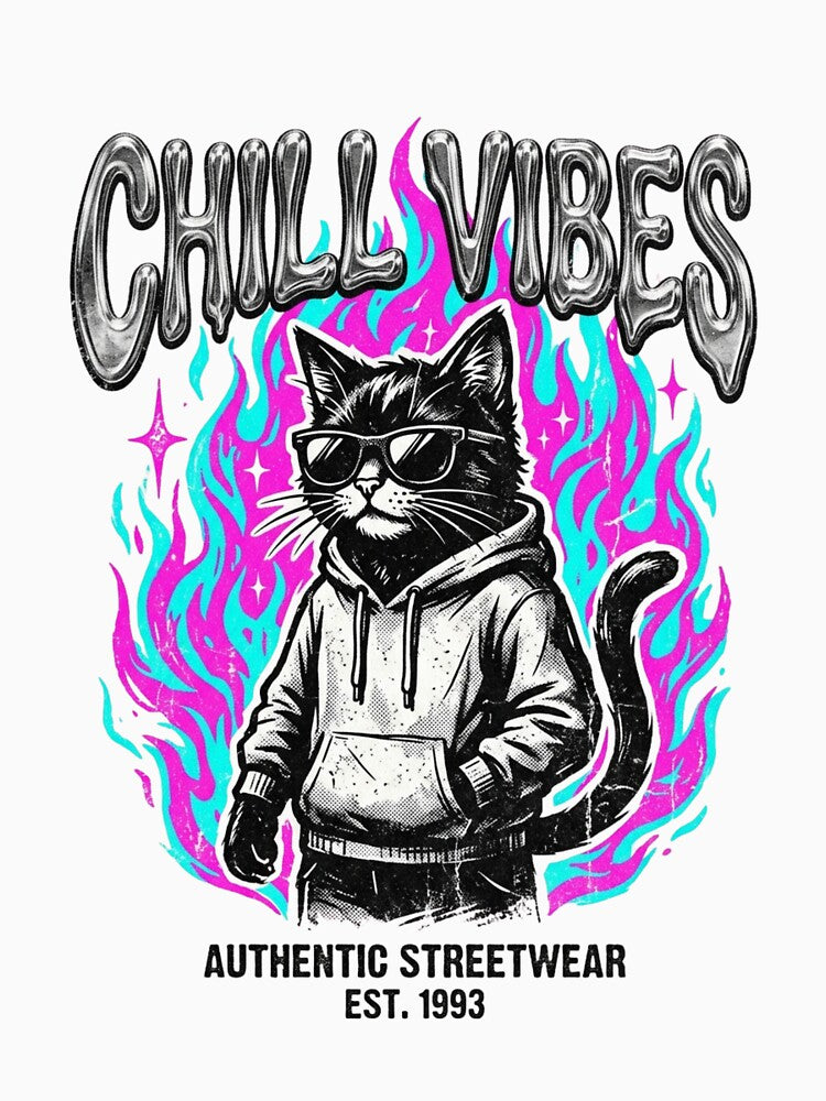 Retro cool Cat 90's by JC Art Creations