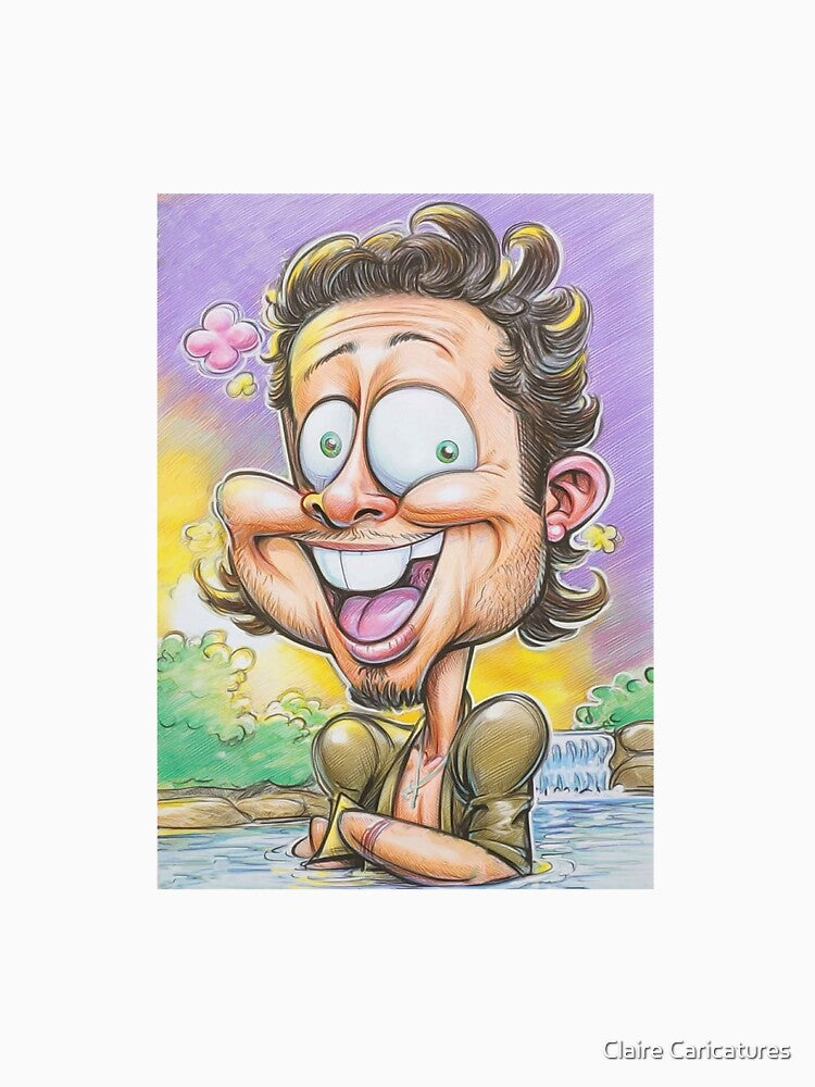 Hippie Guy by Claire Caricatures