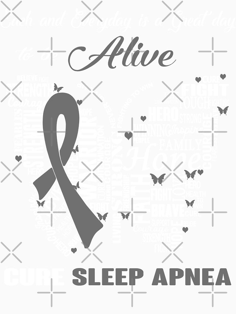 Butterfly Ribbon Cure Sleep Apnea Awareness by Tadmab