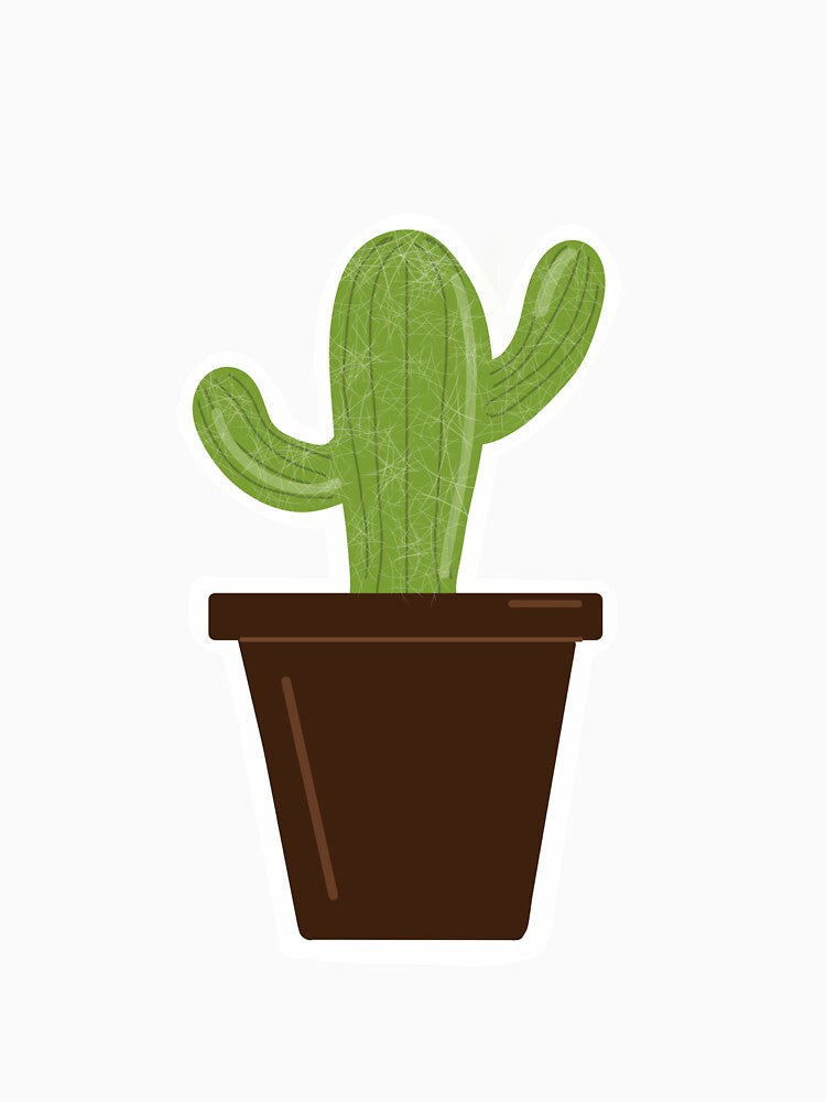 Minimalist Potted Cactus Plant by TarynsCutesyShop