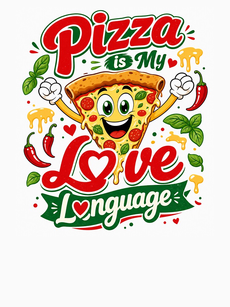 Pizza is My Love Language — Funny Pizza Lover T-Shirt by WornWildCo