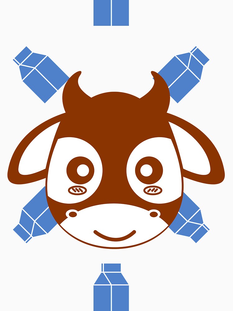Cute Funny Cow Brown Blue by kyds