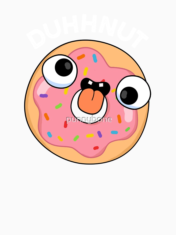 Duhh-nut Funny Silly Donut Pu(Dark BG) by punnybone