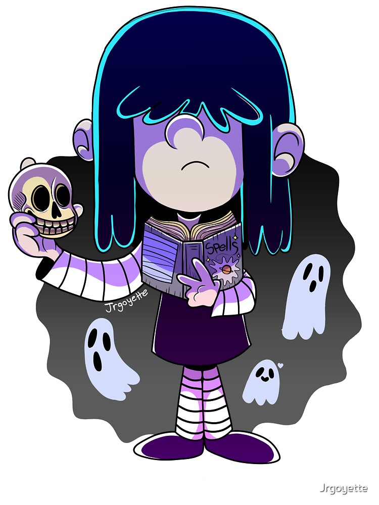 The Loud House Lucy Loud with Spell book and Skull by Jrgoyette