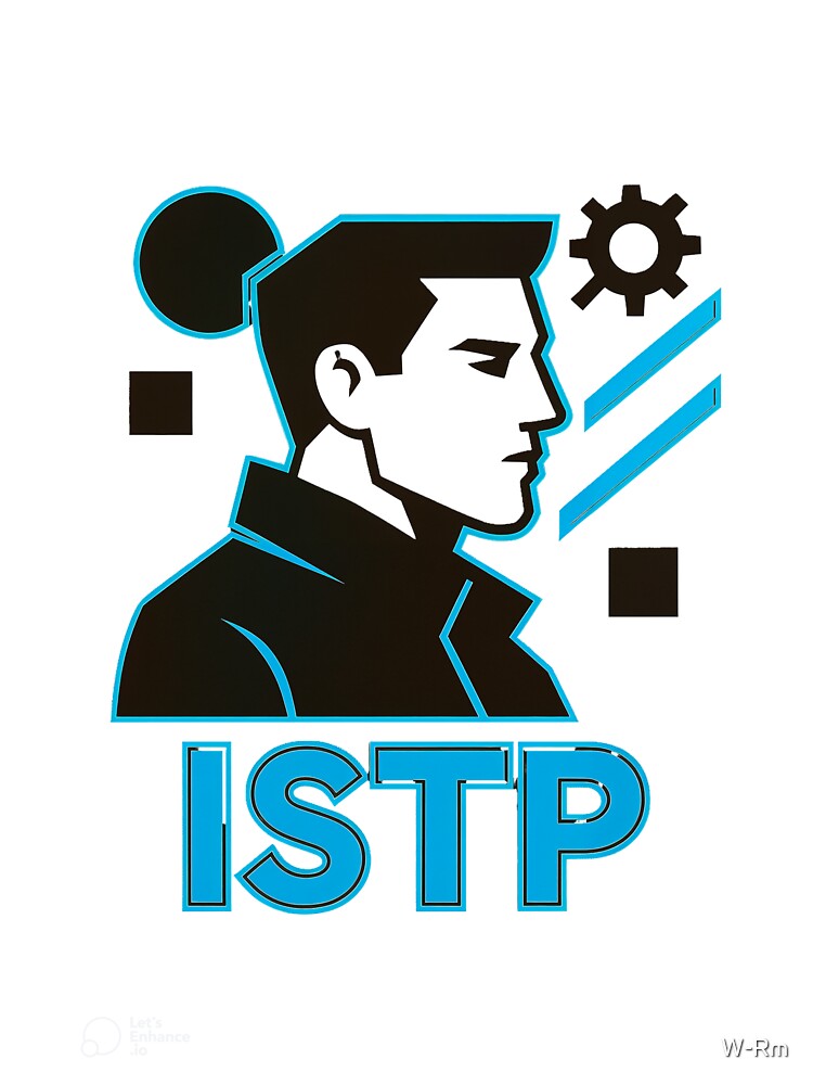 ISTP Personality Abstract Art – MBTI Design (Center Print) by W-Rm