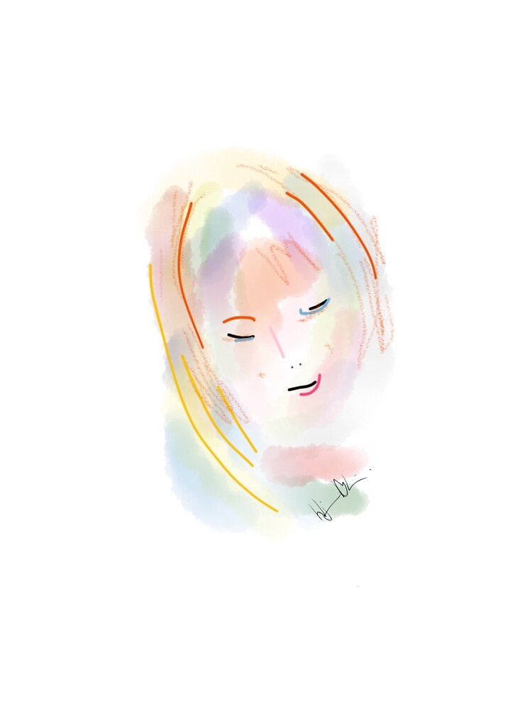 Girl - Soft painting 020 by Hjortur