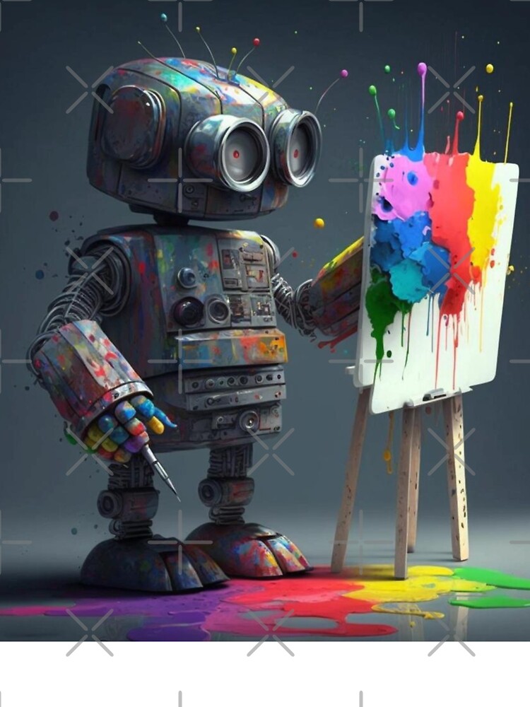 Robot street art by AntonininEpics