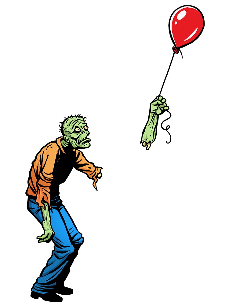 Sad Zombie with Balloon by AngelRobot
