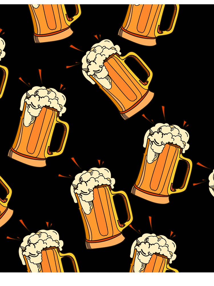 Vector seamless pattern glass of beer by Huynhdesign