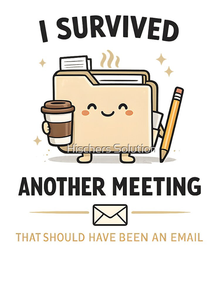 I Survived Another Meeting That Should Have Been an Email – Funny Office Humor Design by Hischers Solution