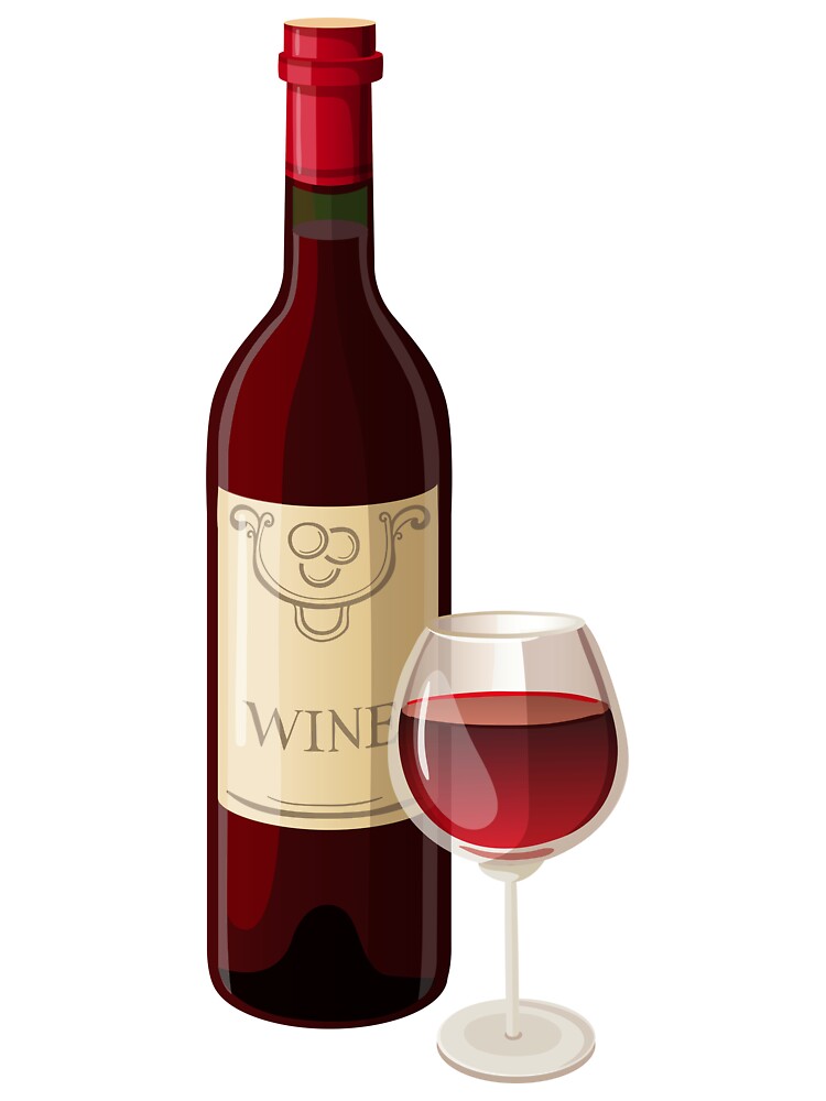 Wine Bottle and Wine Glass by DesignsByElias