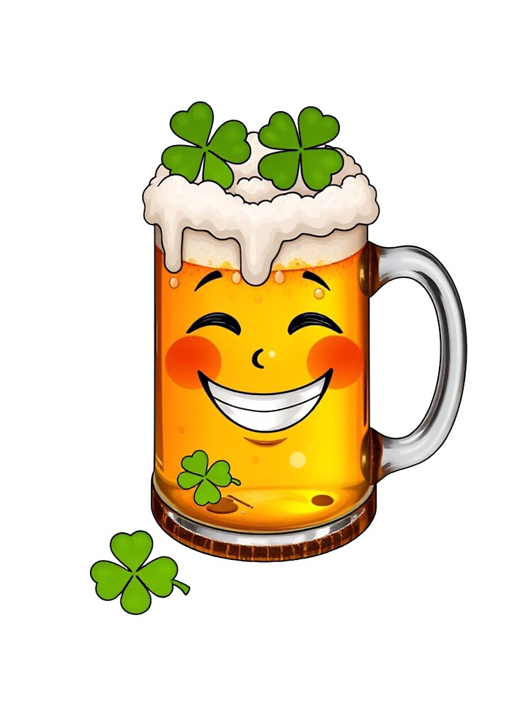 Smiling Lucky Beer Mug Illustration by PMTaurus