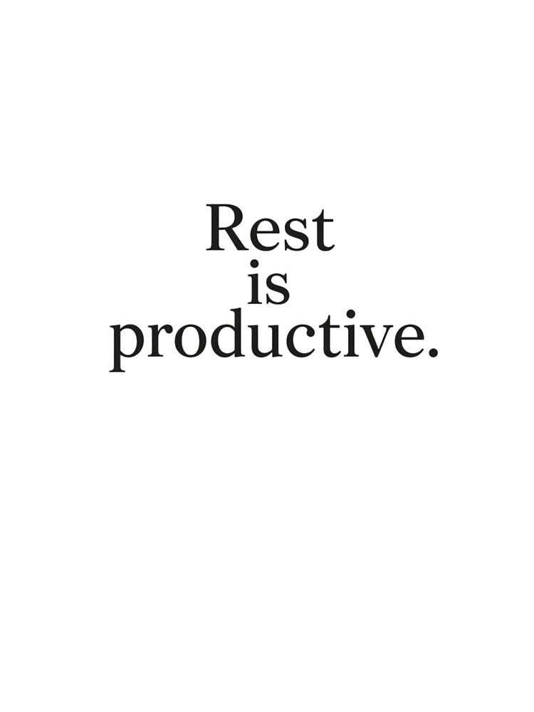 Rest Is Productive – Minimal Self Care Typography by Irene Catchmind