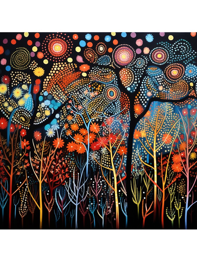 Aboriginal Art Print - Dot Painting by ArtbyEricG