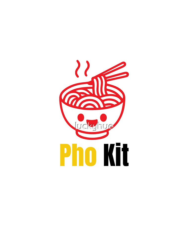 Cute Pho Noodle Bowl Kawaii Vietnamese Soup Design by luckyhue