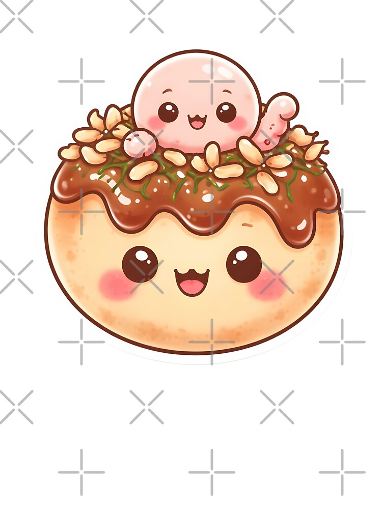 Kawaii Takoyaki – Cute Japanese Street Food Design by DesignEG