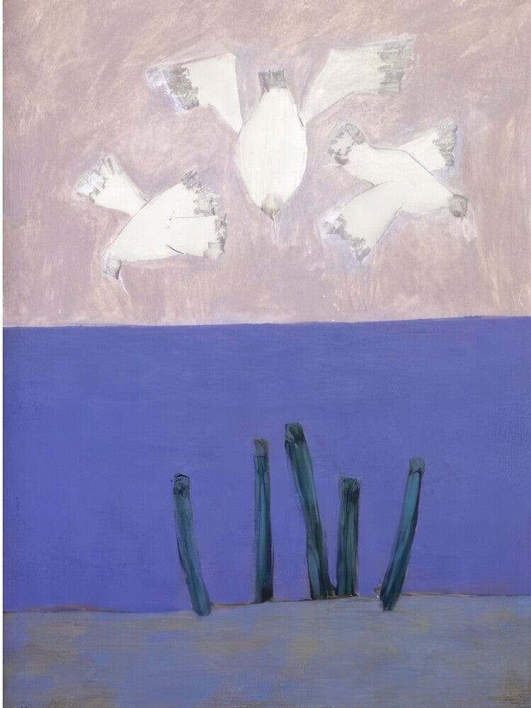 birds over sky 1957 - Milton Clark Avery by nebelimr
