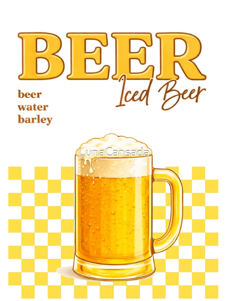 Cold Beer – Retro Vintage Beer Illustration by LunaCansada