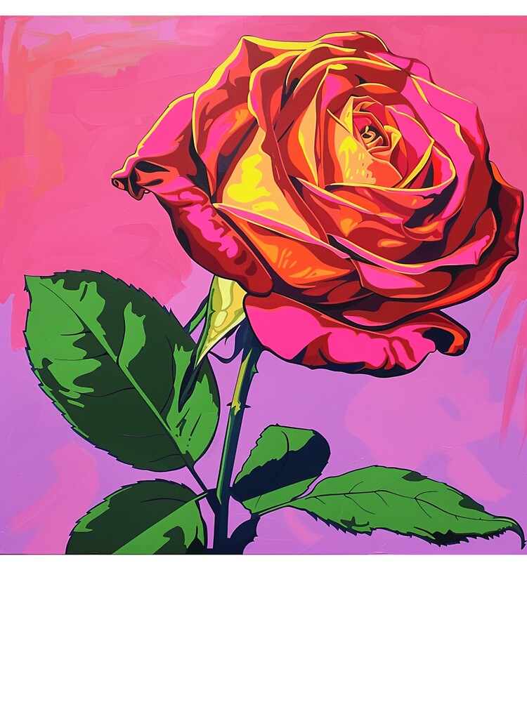 Red Rose Pop Art 5 by AstroRisq
