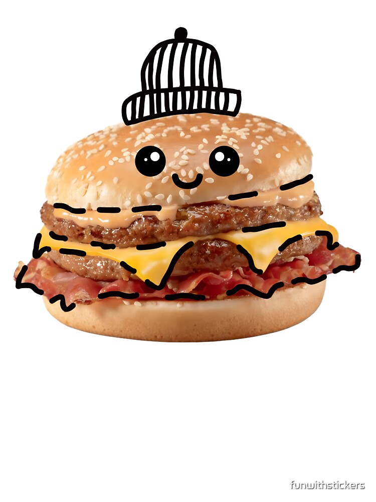Happy Burger Character by funwithstickers
