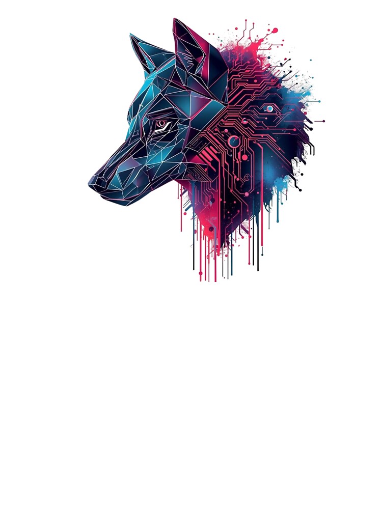 Geometric Wolf Head by garts