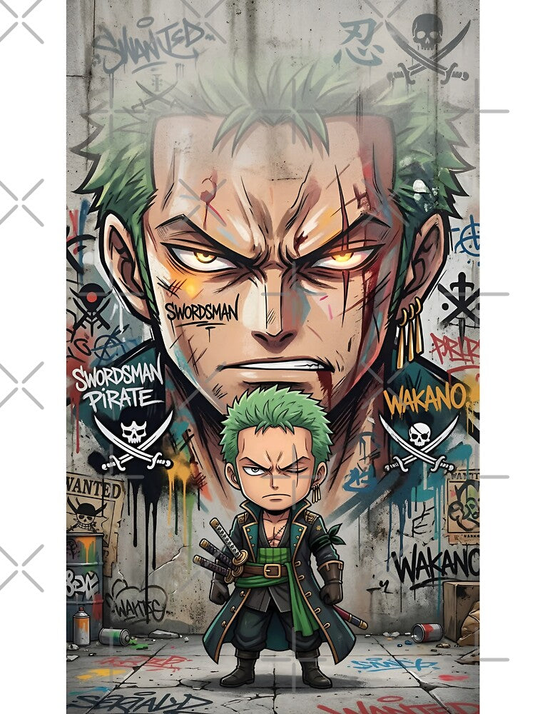 Anime Swordsman Warrior – Street Graffiti Style Samurai Pirate Aesthetic by Dyan4