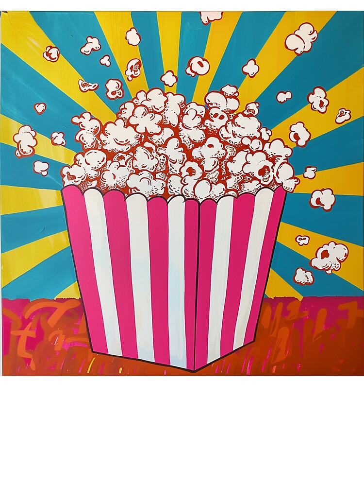 Movie Popcorn Pop Art 3 by AstroRisq