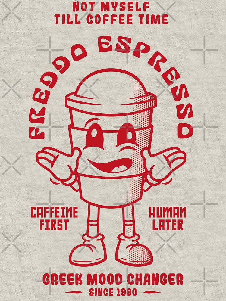 Greek Ice Coffee Retro Mascot Tshirt by GreekTs