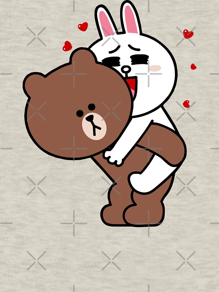 Love Hug from white Rabbit to Brown Bear❤️ by Pandety
