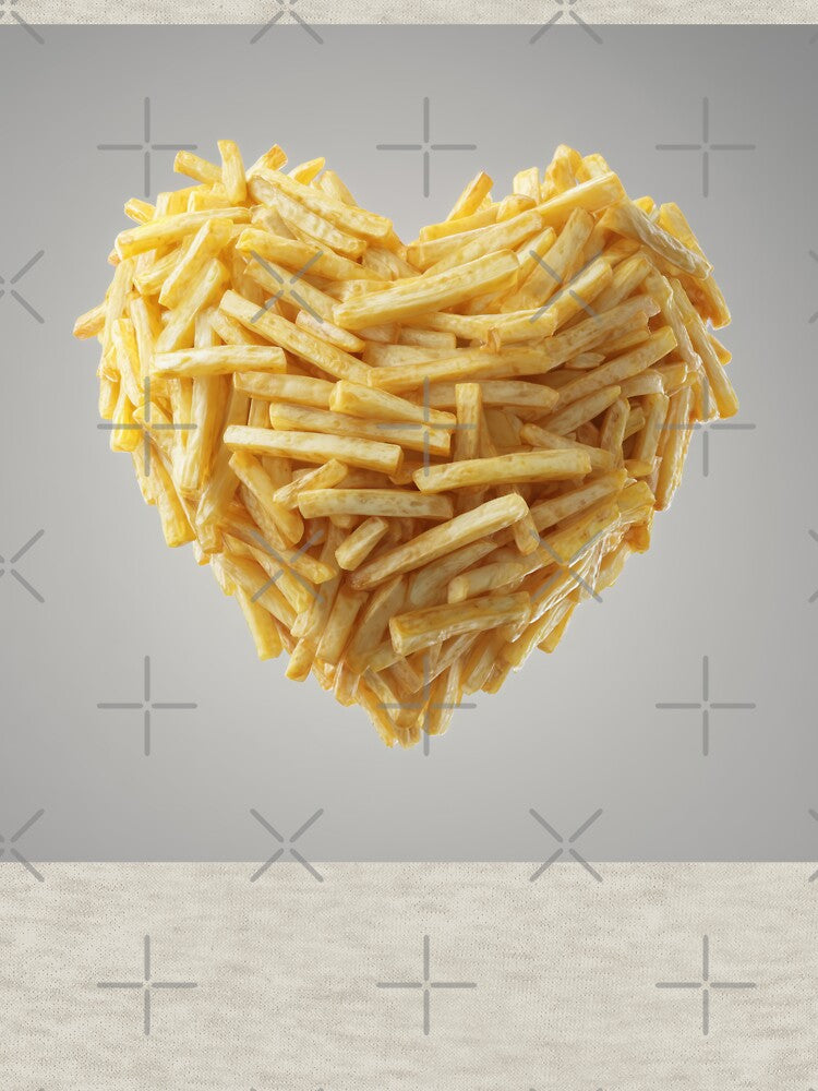 Heart Made of French Fries – Funny Fast Food Lover Design by WordPlayStudio