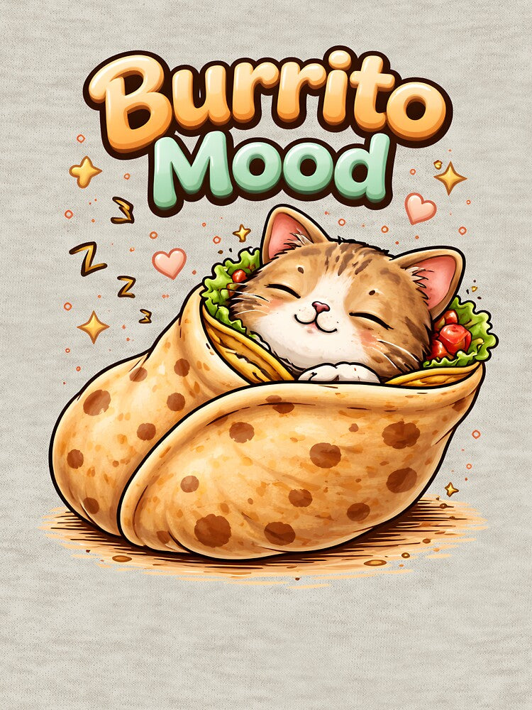 Burrito Mood Kawaii Sleeping Purrito Cat. by Mr Lee