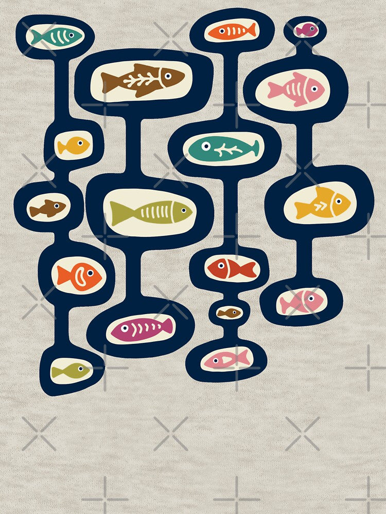 Mid-Century Modern Fish by Unhinged Heather