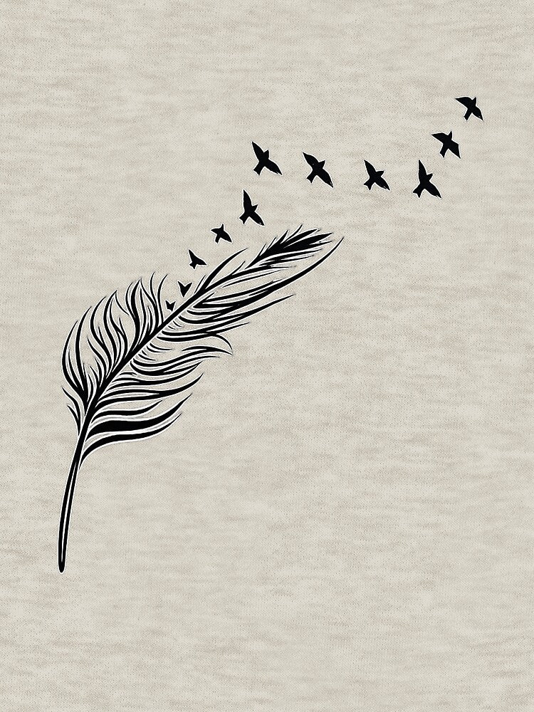 Feather minimalism line art by Natart1004