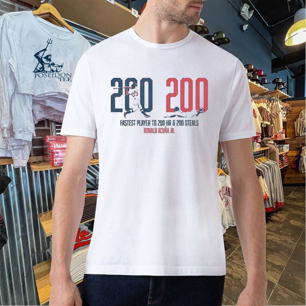Ronald Acuña Jr Fastest Player To 200 Hr & 200 Steals 200 200 Club T-shirt
