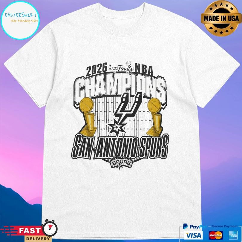 San Antonio Spurs 2026 Nba Finals Champions Trophy Graphic Shirt