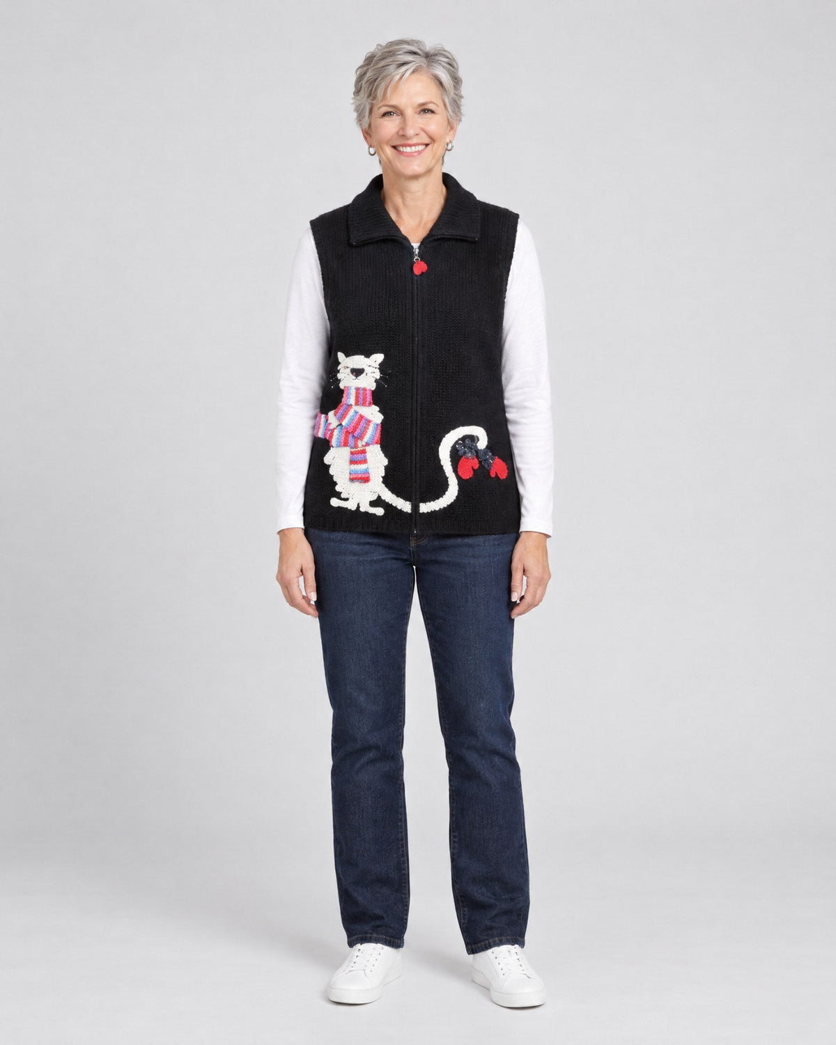 Scat Cat In Disguise-X Small Christmas Sweater