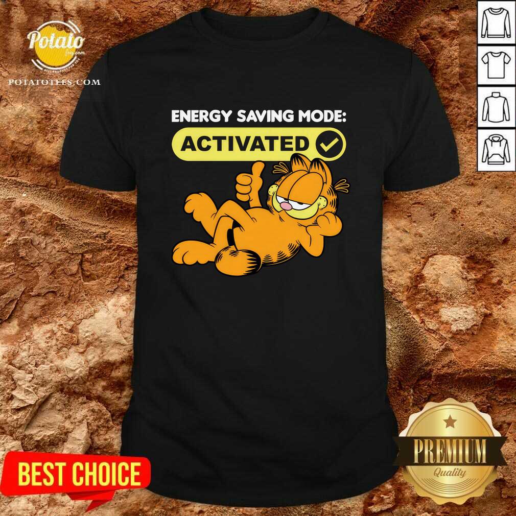 Energy Saving Mode Activated Garfield T-shirt